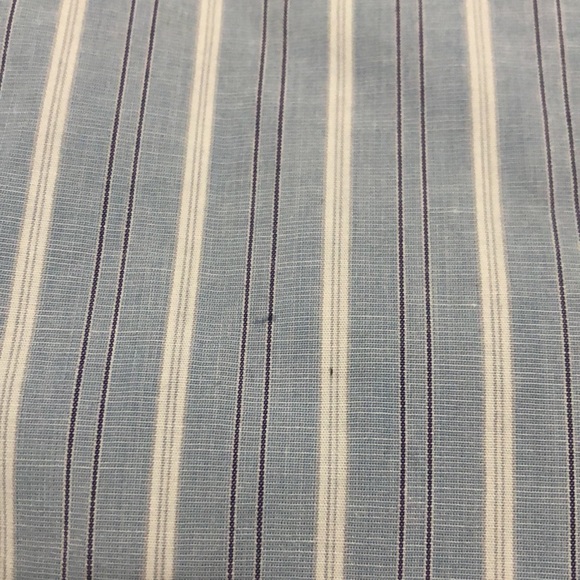 Burberry Blue and White Stripe Button Down Mens Size 16.5 -35 - Picture 16 of 16